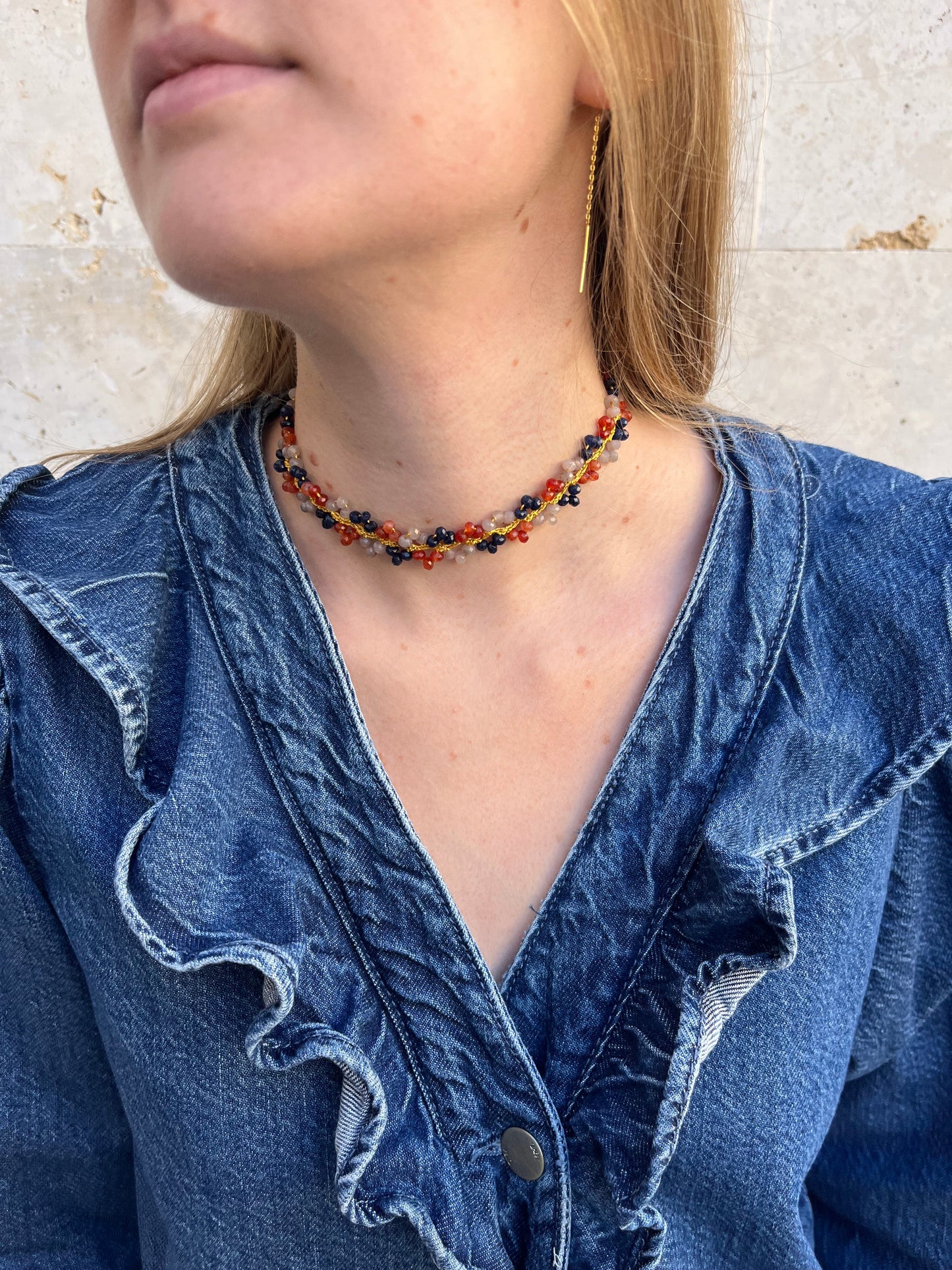 CHOCKER TRIPLE CASTAÑO