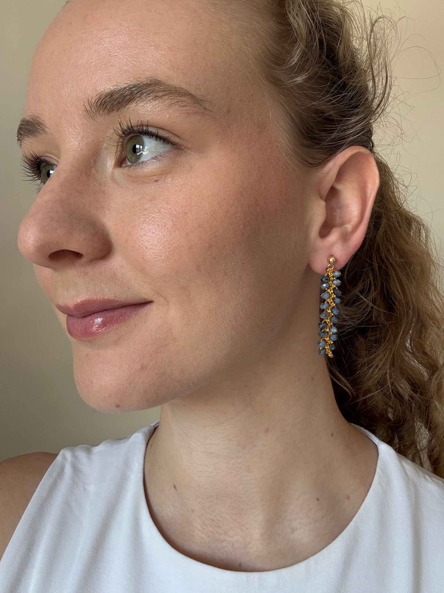 PENDIENTES AZULES