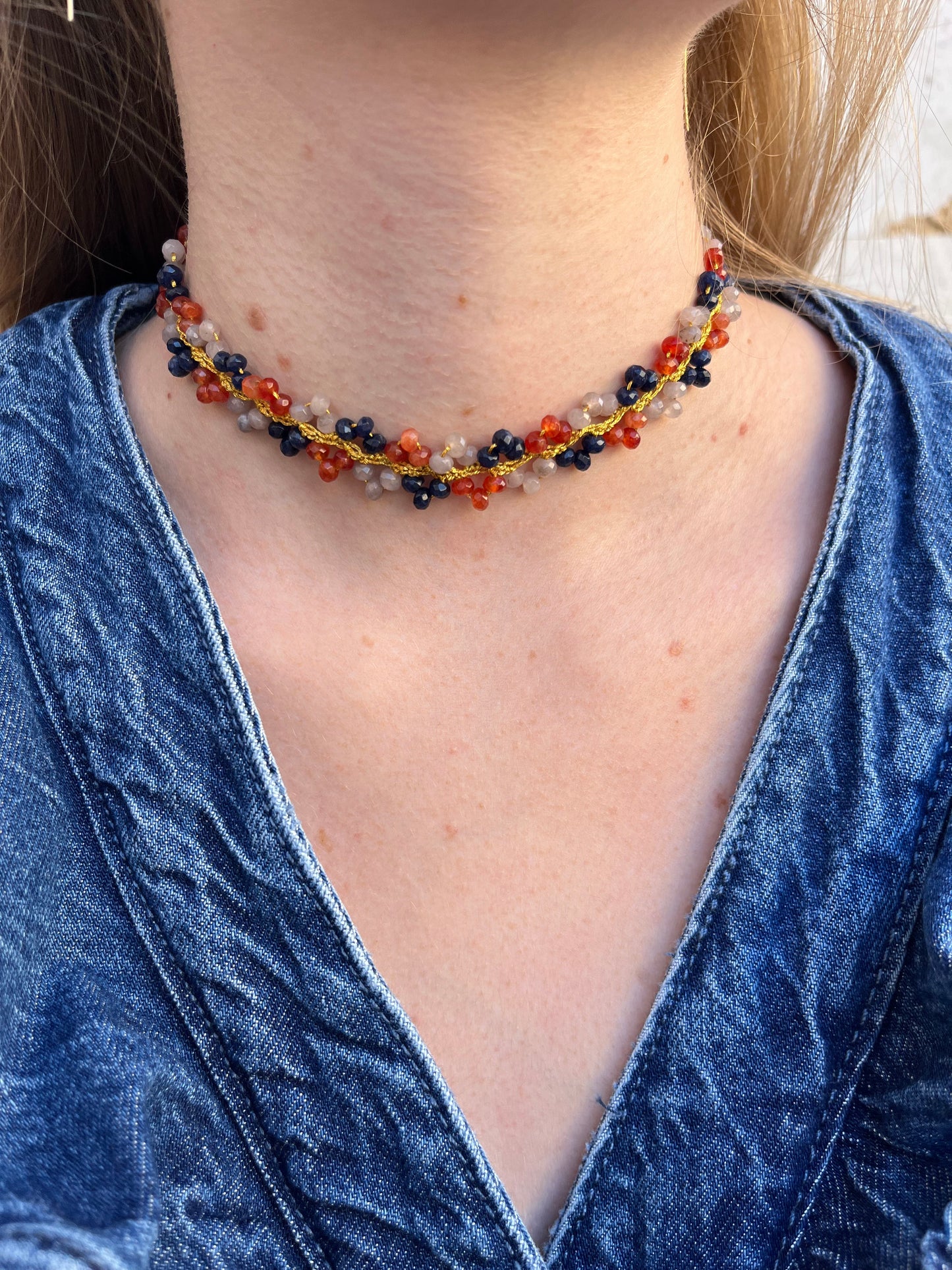 CHOCKER TRIPLE CASTAÑO